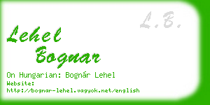 lehel bognar business card